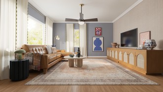 Modern, Eclectic, Vintage, Midcentury Modern Living Room by Havenly Interior Designer Emerie