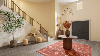 Midcentury Scandi, Warm Transitional Entryway by Havenly Interior Designer Wan