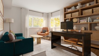 Contemporary, Modern, Industrial, Transitional, Warm Transitional Office by Havenly Interior Designer Sofia