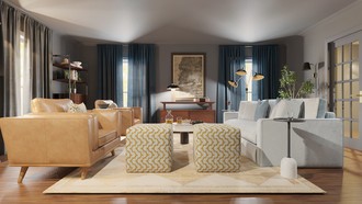 Contemporary, Modern, Glam, Vintage Living Room by Havenly Interior Designer Emerie