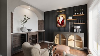 Transitional Reading Room by Havenly Interior Designer Marcela