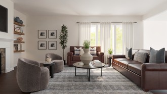 Transitional Living Room by Havenly Interior Designer Veronica