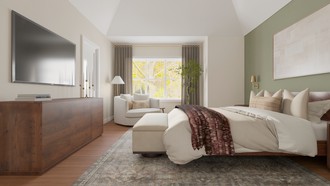 Organic Modern, Warm Transitional Bedroom by Havenly Interior Designer Sofia
