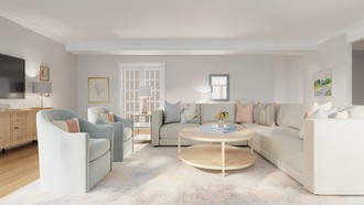 Transitional, Warm Transitional Living Room by Havenly Interior Designer Christy