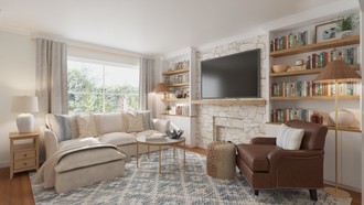 Coastal, Southwest Inspired Living Room by Havenly Interior Designer Jaime