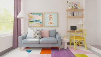 Modern, Preppy, Artful Eclectic Office by Havenly Interior Designer Estrellita