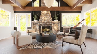 Contemporary, Modern, Industrial, Rustic Living Room by Havenly Interior Designer Emerie