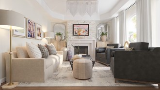 Contemporary Luxe Living Room by Havenly Interior Designer Erin
