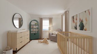 Bohemian, Midcentury Modern, Midcentury Scandi Nursery by Havenly Interior Designer Mikaela