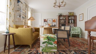 Artful Eclectic Reading Room by Havenly Interior Designer Erin