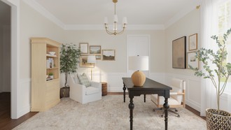 Traditional Charm Office by Havenly Interior Designer Luisa