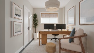 Coastal Office by Havenly Interior Designer Maria