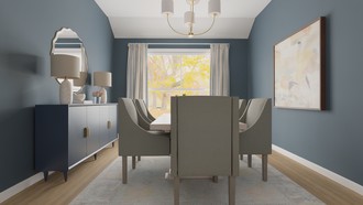 Transitional Dining Room by Havenly Interior Designer Christy