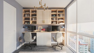 Modern, Glam, Contemporary Luxe Office by Havenly Interior Designer Emerie