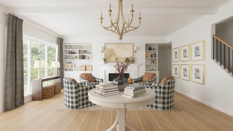 Warm Transitional, New Classic, Traditional Charm Living Room by Havenly Interior Designer Jaime