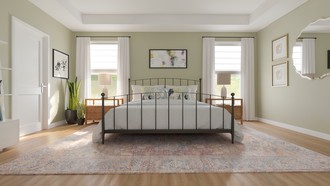 Warm Transitional Bedroom by Havenly Interior Designer Christy