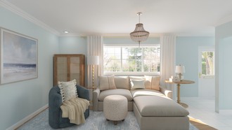 Classic, Coastal Living Room by Havenly Interior Designer Candice