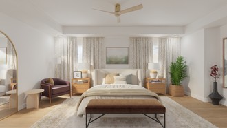 Warm Transitional, New Classic, Modern Cottage Bedroom by Havenly Interior Designer Candice