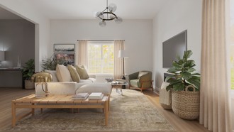 Transitional, Organic Modern Living Room by Havenly Interior Designer Martha