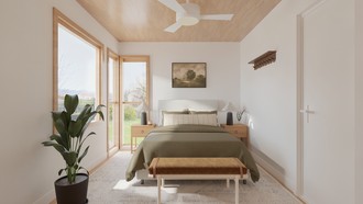 Midcentury Modern, Warm Transitional Bedroom by Havenly Interior Designer Marcela