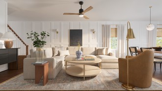 Warm Transitional Living Room by Havenly Interior Designer Jacqueline