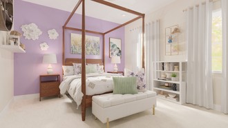 Preppy, Warm Transitional, Artful Eclectic Bedroom by Havenly Interior Designer Rachel