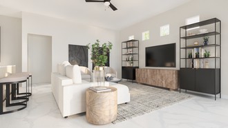 Contemporary, Modern, Glam Living Room by Havenly Interior Designer Emerie
