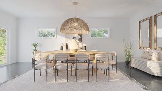 Contemporary Luxe, Organic Modern, Warm Transitional Dining Room by Havenly Interior Designer Estrellita