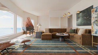 Contemporary, Modern, Eclectic, Midcentury Modern, Midcentury Scandi, Warm Transitional, Artful Eclectic Living Room by Havenly Interior Designer Danie