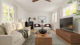 Organic Modern Living Room by Havenly Interior Designer Paola