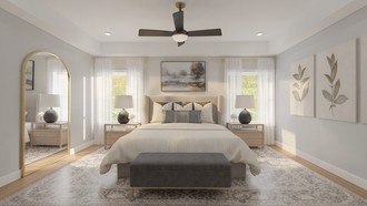Organic Modern, Warm Transitional, New Classic Bedroom by Havenly Interior Designer Rachel