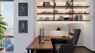 Contemporary, Modern, Contemporary Luxe Office by Havenly Interior Designer Emerie