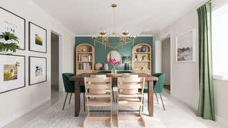 Bohemian, Midcentury Modern Dining Room by Havenly Interior Designer Ivan