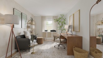 Scandinavian, Midcentury Scandi Office by Havenly Interior Designer Jacqueline