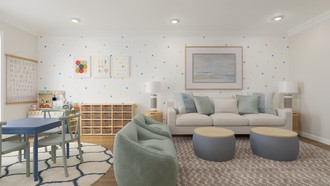 Classic, Organic Modern, Warm Transitional, New Classic Playroom by Havenly Interior Designer Rachel