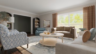 Classic, Transitional Living Room by Havenly Interior Designer Jacqueline
