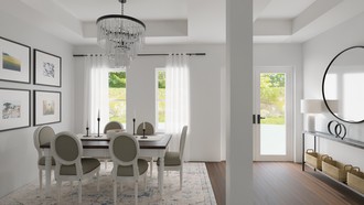 Classic, Coastal, California Cool, Warm Transitional, New Classic Dining Room by Havenly Interior Designer Rachel