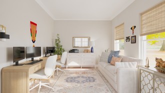 Global, Organic Modern Office by Havenly Interior Designer Natalia