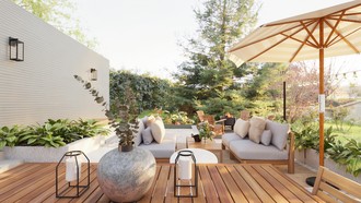 Midcentury Scandi, California Cool Outdoor Space by Havenly Interior Designer Natalia