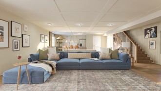 Organic Modern, California Cool, Warm Transitional Living Room by Havenly Interior Designer Erin