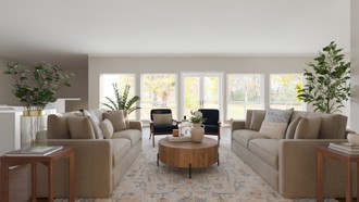 Organic Modern, Warm Transitional Living Room by Havenly Interior Designer Wan