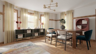Parisian Modern, Warm Transitional Dining Room by Havenly Interior Designer Wan