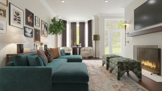 Organic Modern Living Room by Havenly Interior Designer Paola