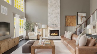 Rustic, Transitional, Organic Modern Living Room by Havenly Interior Designer Luisa