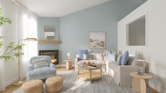 Coastal Living Room by Havenly Interior Designer Luisa