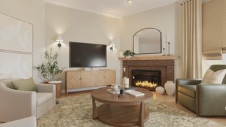 Traditional, Warm Transitional Living Room by Havenly Interior Designer Julia