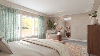 Warm Transitional, Modern Cottage Bedroom by Havenly Interior Designer Wan