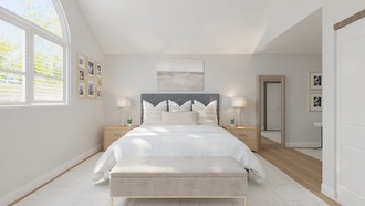 Classic, Coastal, Organic Modern, California Cool, Warm Transitional Bedroom by Havenly Interior Designer Rachel