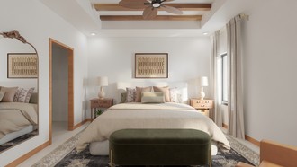 California Cool, Warm Transitional Bedroom by Havenly Interior Designer Natalia