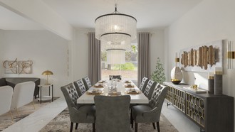 Contemporary Luxe Dining Room by Havenly Interior Designer Natalia